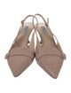 Prada Embossed Leather Slingback Pumps