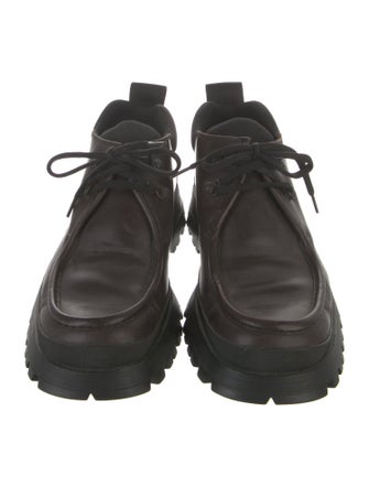 Prada Leather Lace-Up Boots
