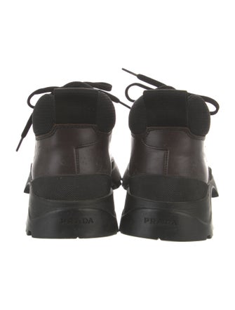 Prada Leather Lace-Up Boots
