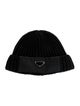 Prada Knit Logo Beanie Hat