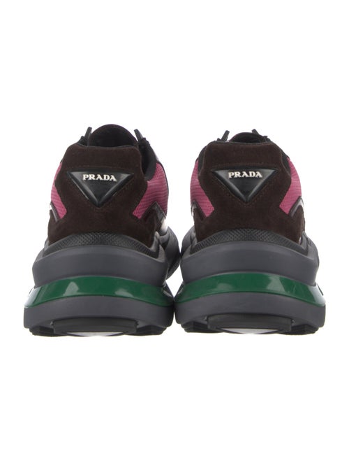 Prada Leather Colorblock Pattern Sneakers