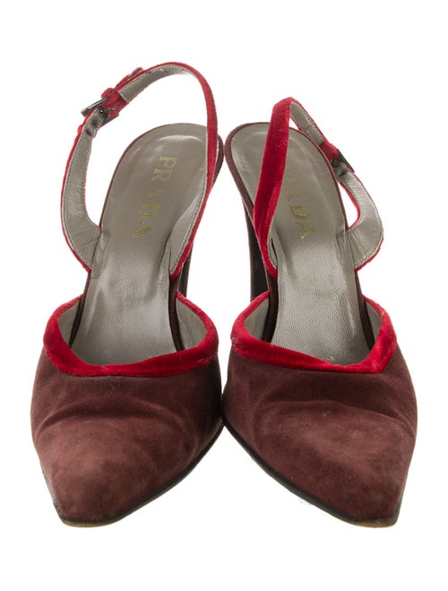 Prada Suede Slingback Pumps