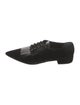 Prada Velvet Leather Trim Embellishment Oxfords
