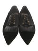 Prada Velvet Leather Trim Embellishment Oxfords