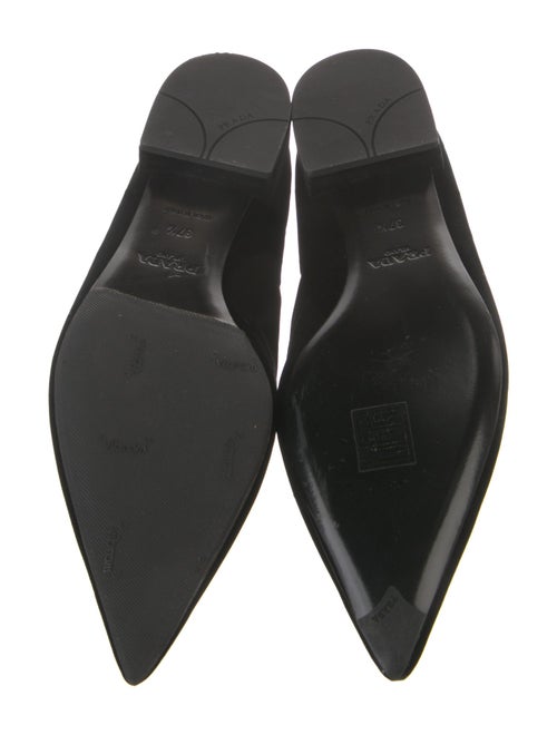 Prada Velvet Leather Trim Embellishment Oxfords