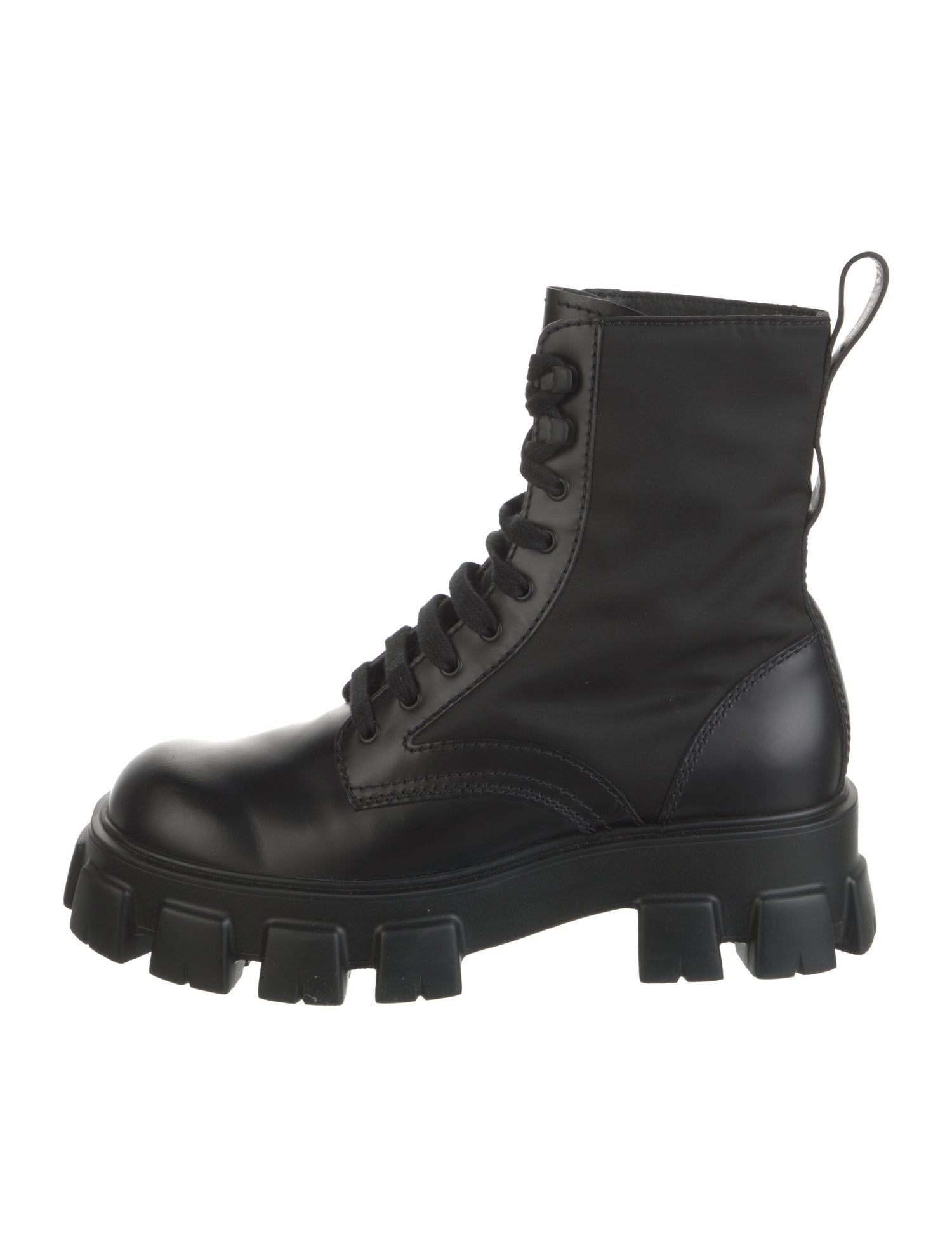 Prada Leather Combat Boots