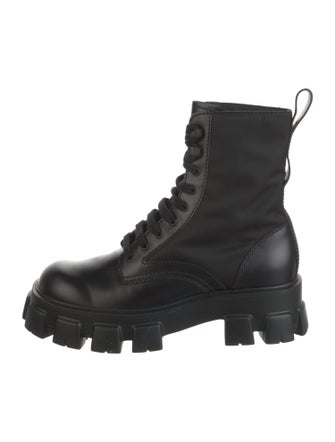 Prada Leather Combat Boots