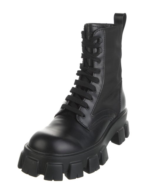 Prada Leather Combat Boots
