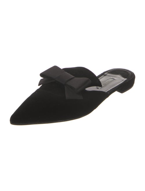Prada Velvet Bow Accents Mules