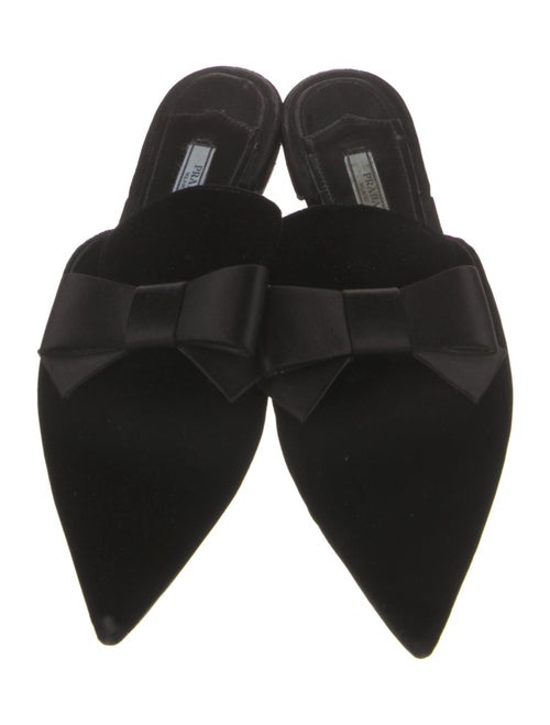 Prada Velvet Bow Accents Mules