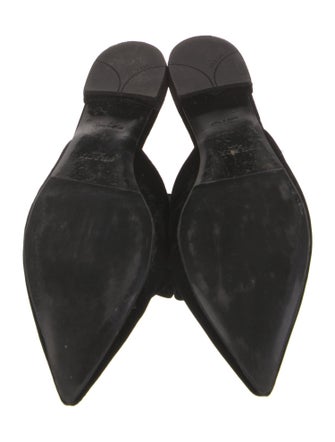 Prada Velvet Bow Accents Mules