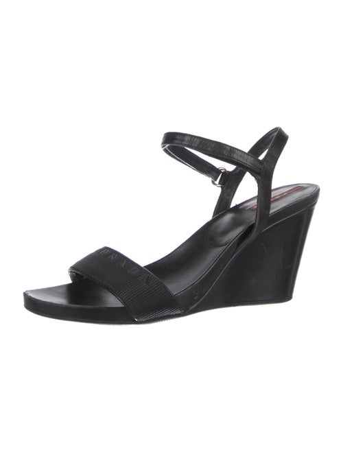 Prada Sport Leather Slingback Sandals