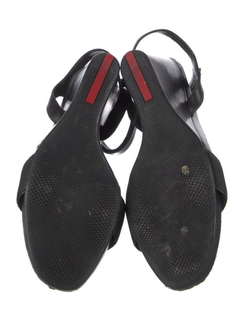 Prada Sport Leather Slingback Sandals