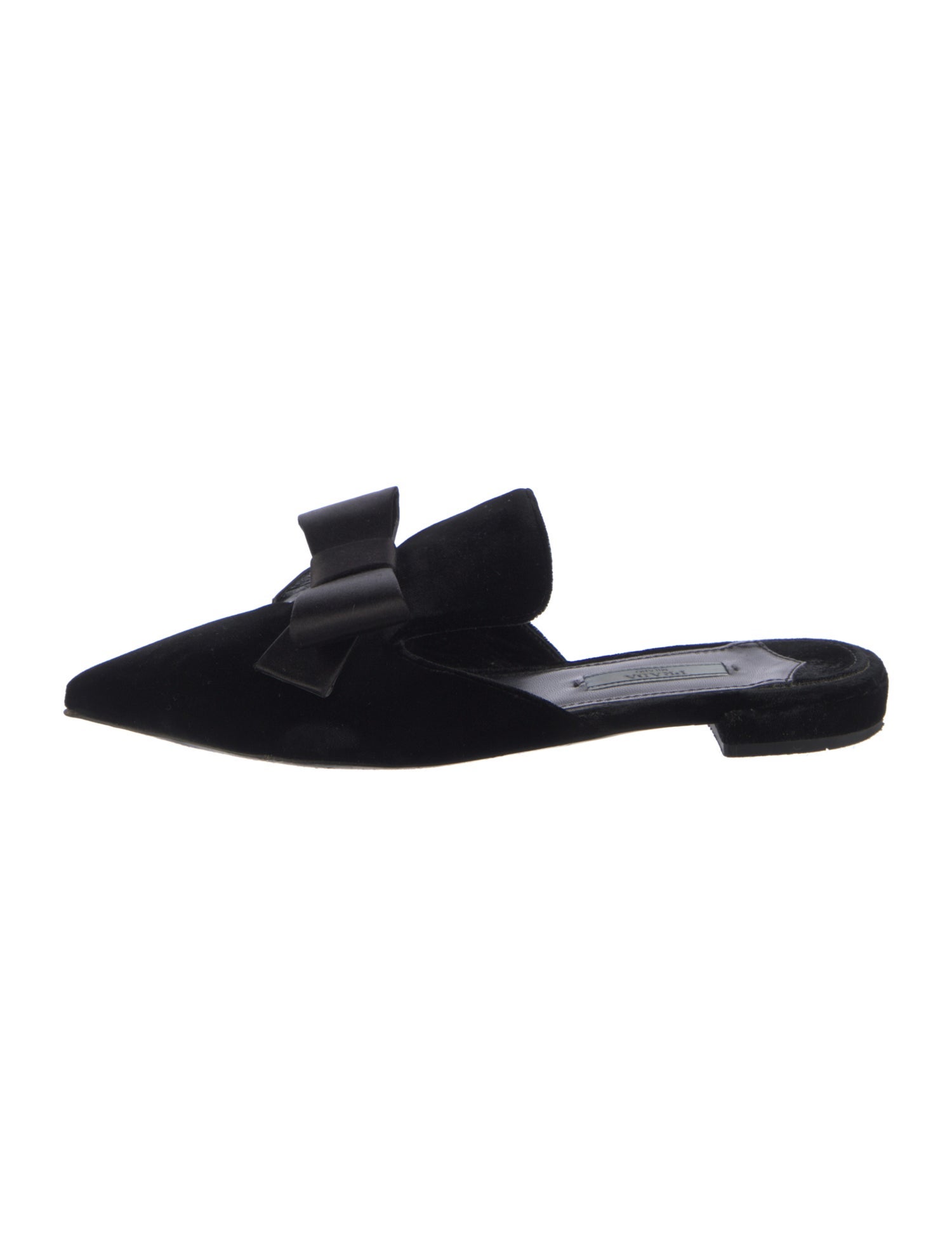 Prada Velvet Bow Accents Mules