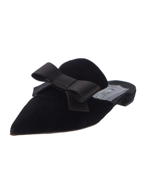 Prada Velvet Bow Accents Mules