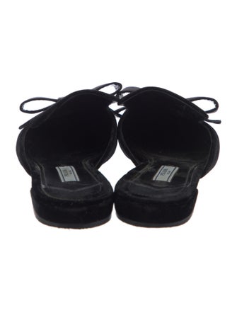 Prada Velvet Bow Accents Mules