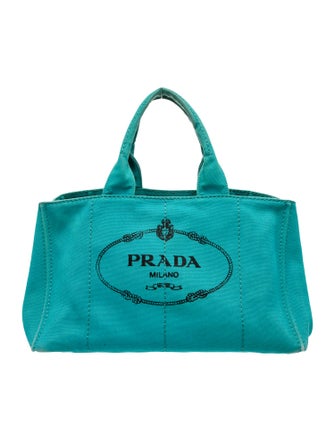 Prada Enameled Metal Triangle Weekender Bag