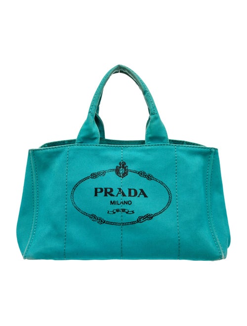 Prada Enameled Metal Triangle Weekender Bag