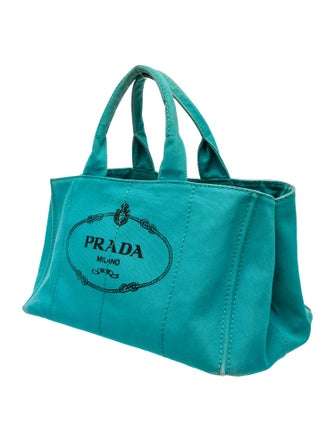 Prada Enameled Metal Triangle Weekender Bag