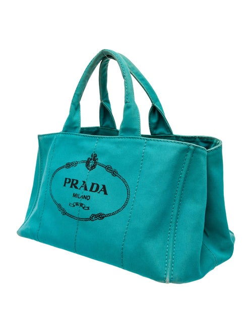 Prada Enameled Metal Triangle Weekender Bag