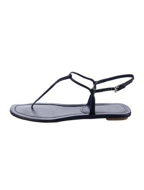 Prada Leather T-Strap Sandals