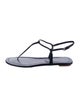 Prada Leather T-Strap Sandals