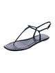Prada Leather T-Strap Sandals