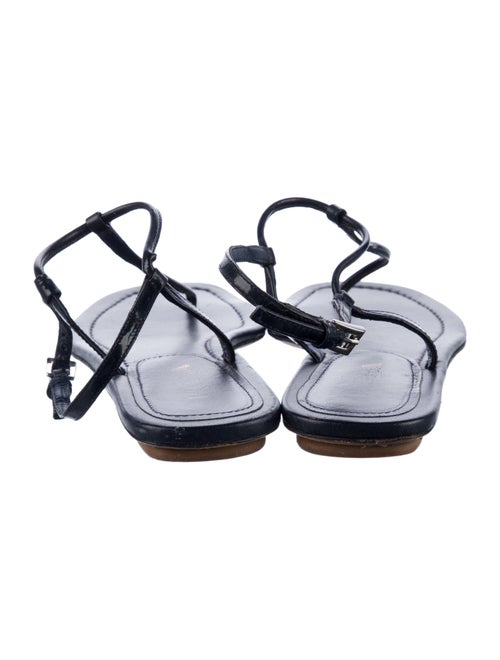 Prada Leather T-Strap Sandals