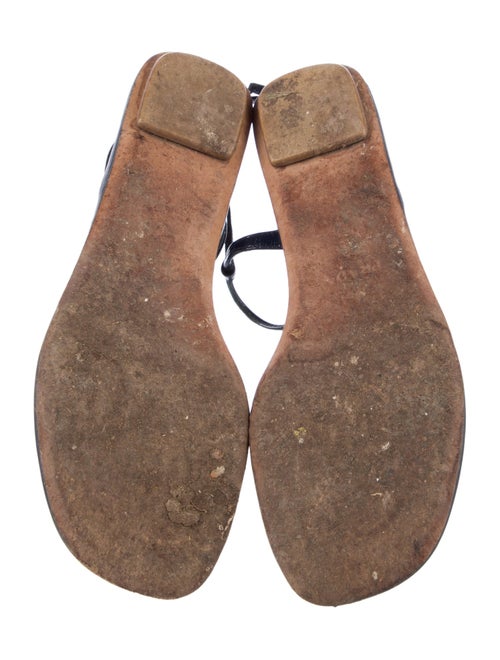 Prada Leather T-Strap Sandals