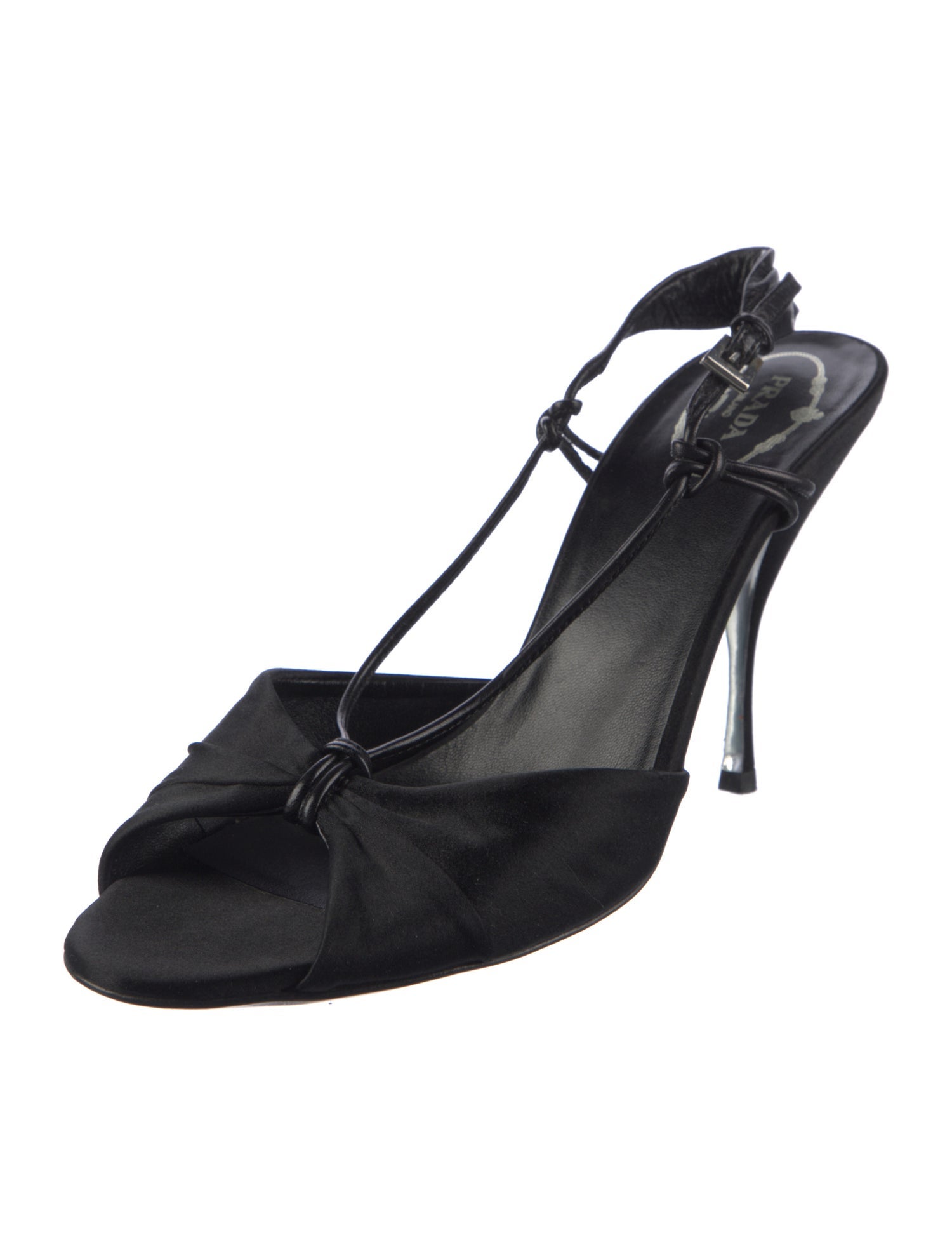 Prada Satin Slingback Sandals