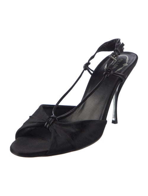 Prada Satin Slingback Sandals