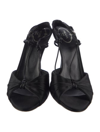 Prada Satin Slingback Sandals