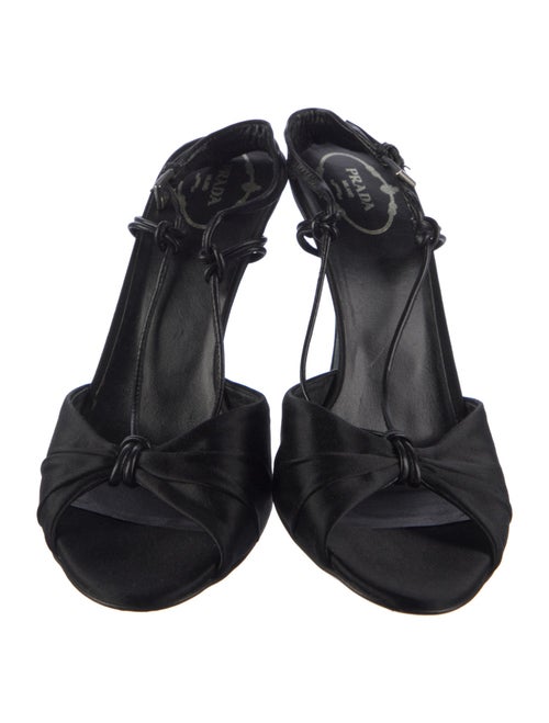 Prada Satin Slingback Sandals
