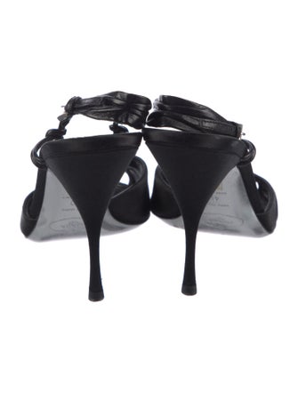 Prada Satin Slingback Sandals