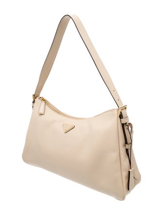 Prada Enameled Metal Triangle Aimee Large