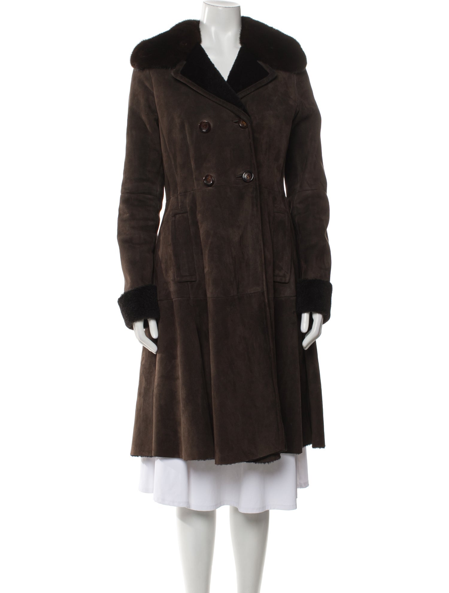 Prada Late 2000's - Early 2010's Shearling Fur Coat