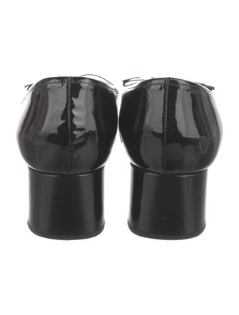 Prada Patent Leather Bow Accents Pumps