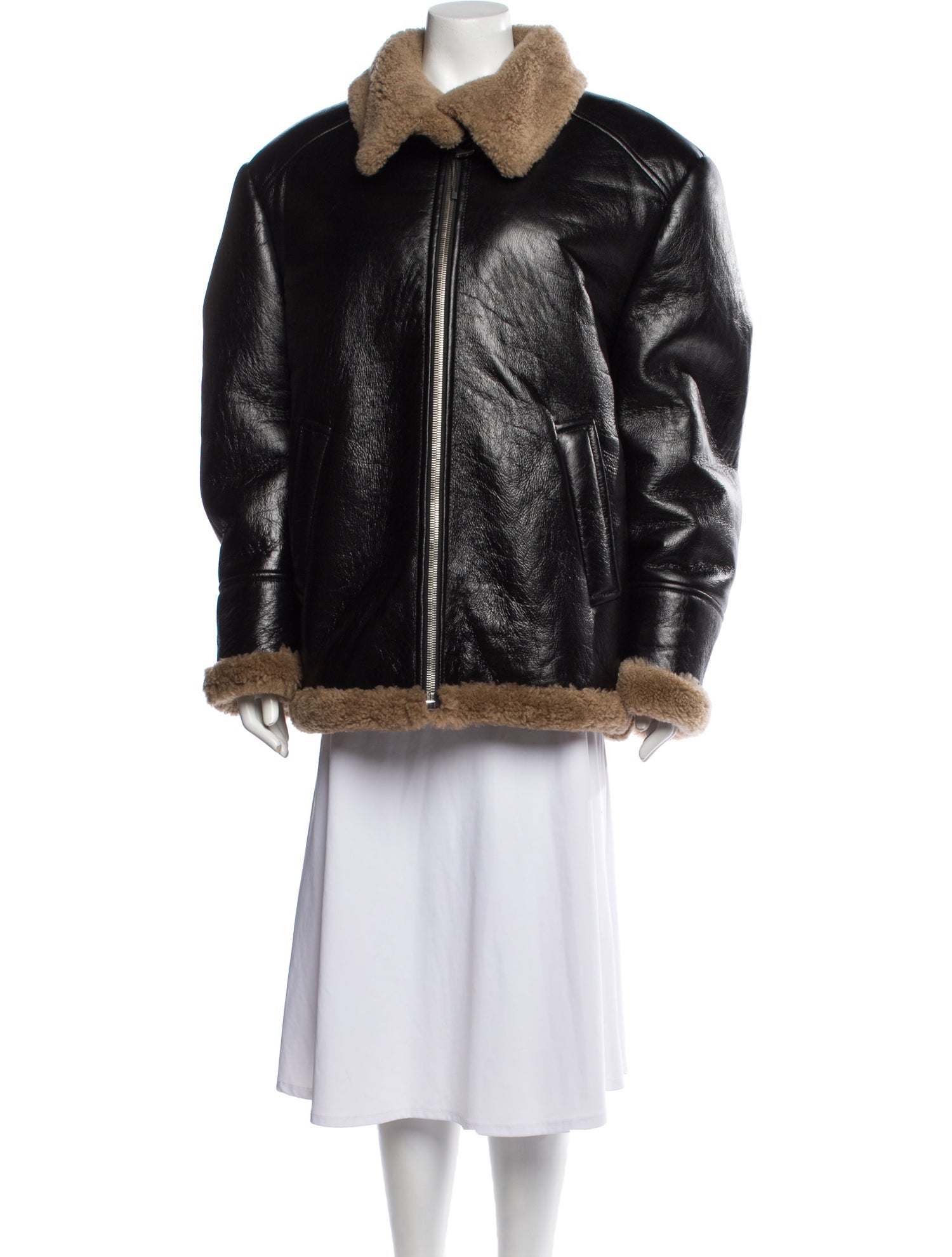 Prada 2022 Leather Fur Coat w/ Tags