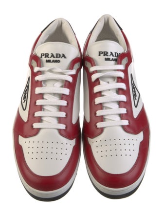 Prada Leather Colorblock Pattern Sneakers