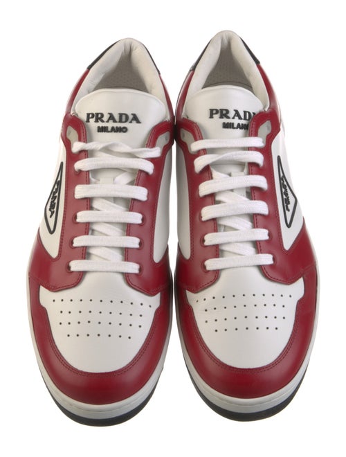 Prada Leather Colorblock Pattern Sneakers
