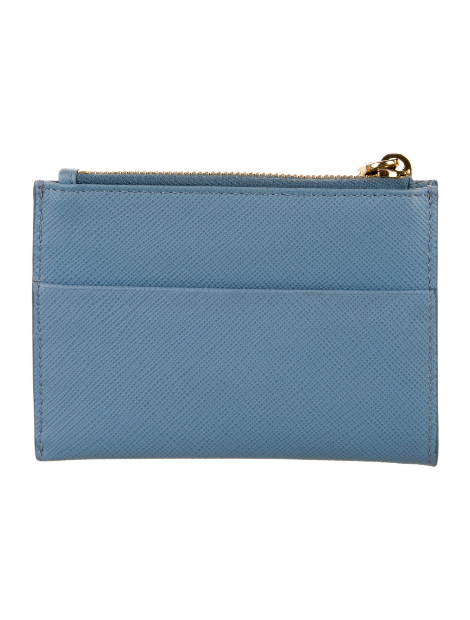 Prada Saffiano Triangle Leather Wallet