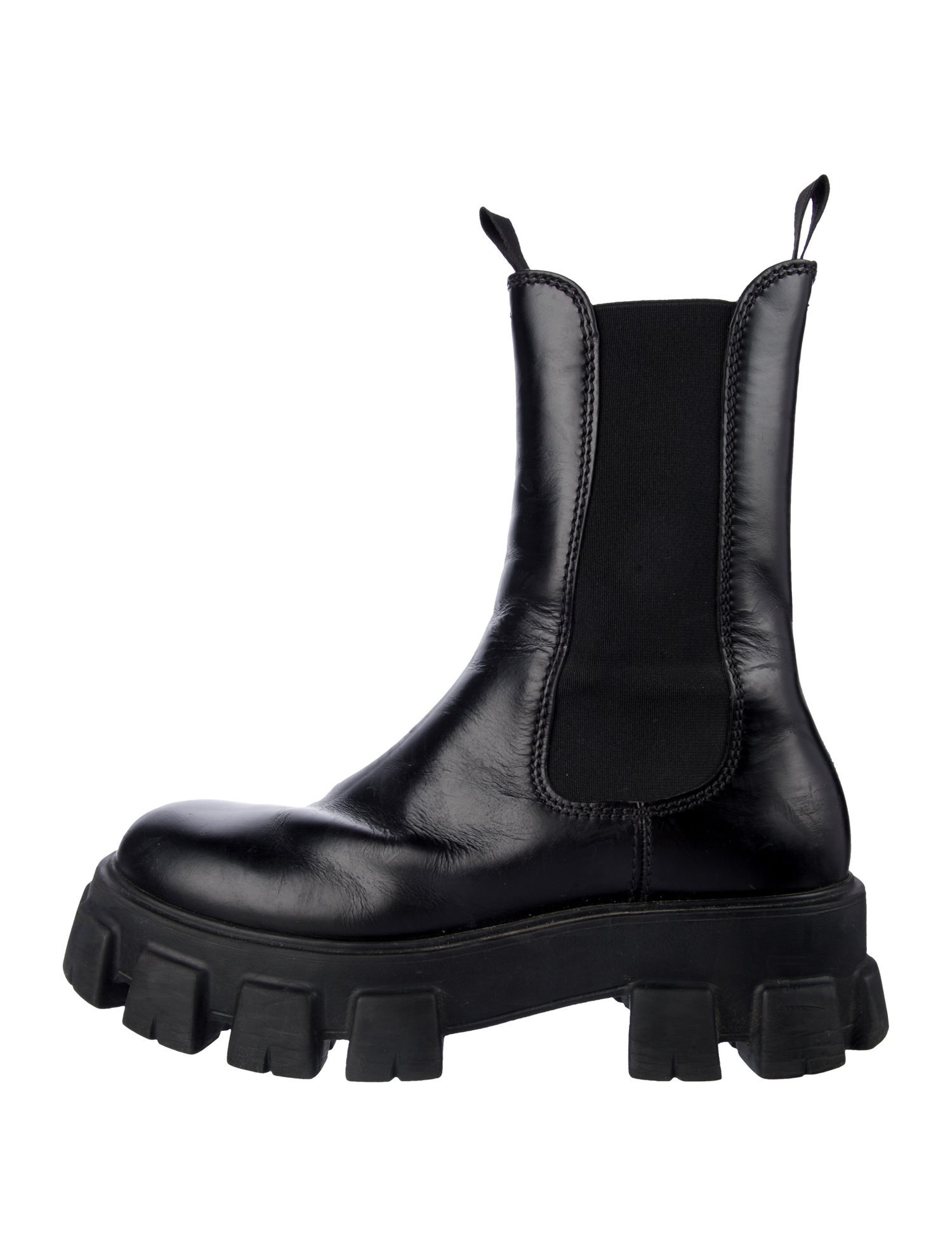 Prada Leather Chelsea Boots