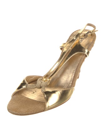 Prada Leather Slingback Sandals