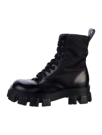 Prada Leather Combat Boots