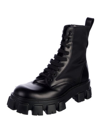 Prada Leather Combat Boots
