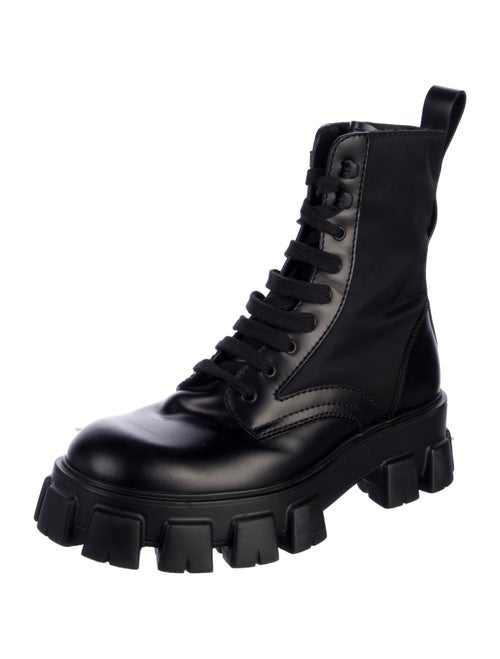 Prada Leather Combat Boots