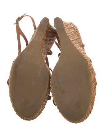 Prada Leather Crystal Embellishments Slingback Sandals