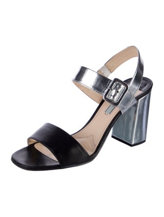Prada Leather Slingback Sandals