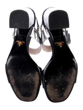 Prada Leather Slingback Sandals