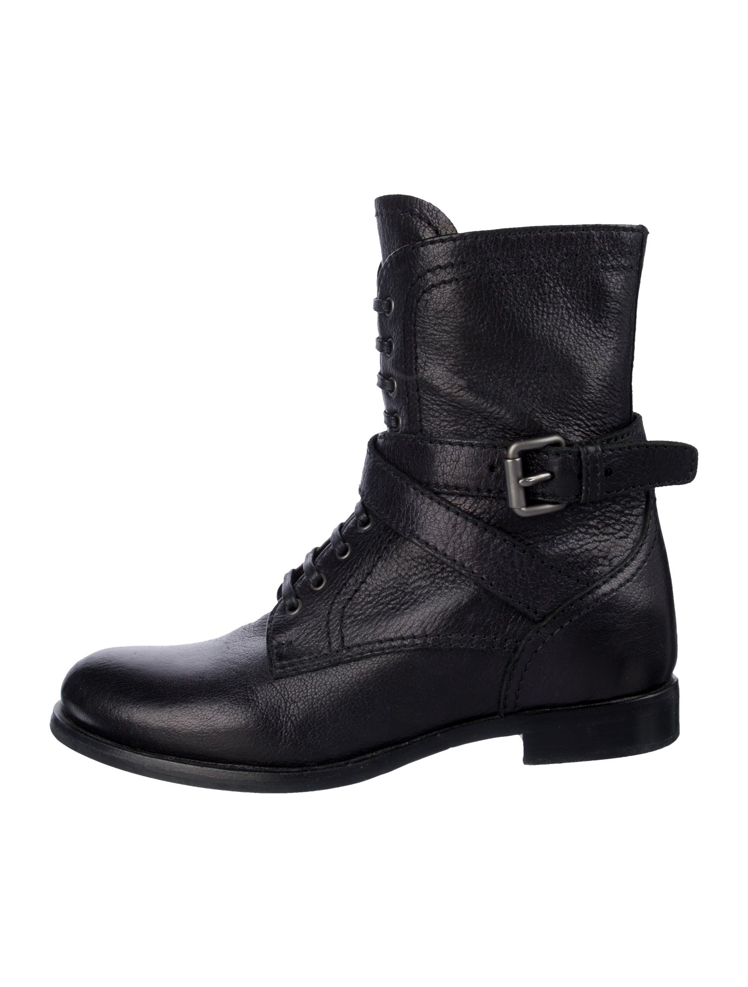 Prada Leather Combat Boots
